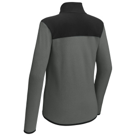 The North Face NF0A7V4K Ladies Glacier Full-Zip Fleece Jacket - Asphalt Grey/TNF Black