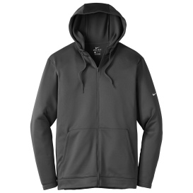 Nike NKAH6259 Therma-FIT Full-Zip Fleece Hoodie - Anthracite