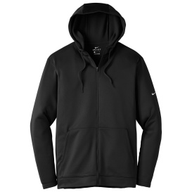 Nike NKAH6259 Therma-FIT Full-Zip Fleece Hoodie - Black