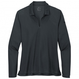 Nike NKDC2105 Ladies Dri-FIT Micro Pique 2.0 Long Sleeve Polo - Anthracite