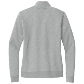 Nike NKDX6720 Club Fleece Sleeve Swoosh 1/2-Zip - Dark Grey Heather