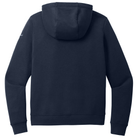 Nike NKFD9889 Ladies Club Fleece Sleeve Swoosh Pullover Hoodie - Midnight Navy