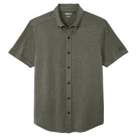 OGIO OG141 Gravitate Full-Button Polo - Drive Green Heather
