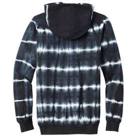 Port & Company PC143 Allover Stripe Tie-Dye Fleece - Black/White