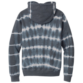 Port & Company PC143 Allover Stripe Tie-Dye Fleece - Graphite/Light Grey