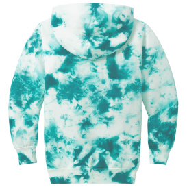 Port & Company PC144Y Youth Crystal Tie-Dye Pullover Hoodie - Teal