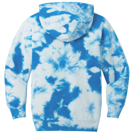 Port & Company PC144Y Youth Crystal Tie-Dye Pullover Hoodie - True Royal