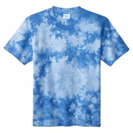 Port & Company PC145Y Youth Crystal Tie-Dye Tee - Sky Blue
