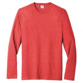 Port & Company PC330LS Tri-Blend Long Sleeve Tee - Bright Red Heather