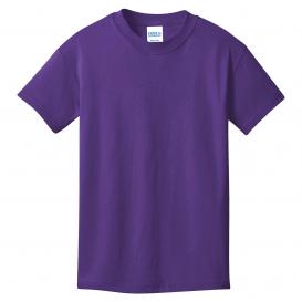 Port & Company PC54Y Youth Core Cotton Tee - Team Purple