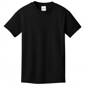 Port & Company PC54YDTG Youth Core Cotton DTG Tee - Jet Black
