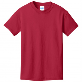 Port & Company PC54YDTG Youth Core Cotton DTG Tee - Red