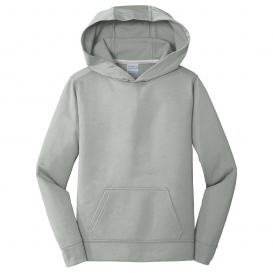 Port & Company PC590YH Youth Performance Fleece Pullover Hooded Sweatshirt - Silver