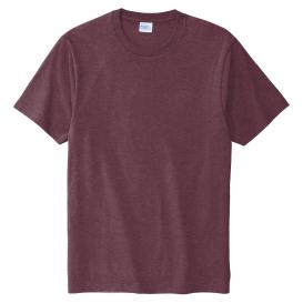 Port & Company PC600 Bouncer Tee - Heather Athletic Maroon