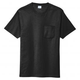 Port & Company PC600P Bouncer Pocket Tee - Deep Black