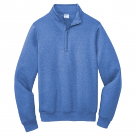 Port & Company PC78Q Core Fleece 1/4-Zip Pullover Sweatshirt - Heather Royal
