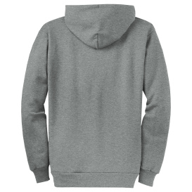Port & Company PC78ZH Core Fleece Full-Zip Hooded Sweatshirt - Graphite Heather