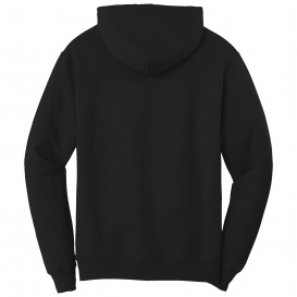 Port & Company PC79H Fleece Pullover Hooded Sweatshirt - Jet Black
