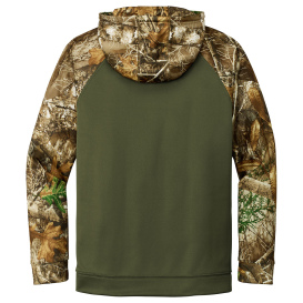 Russell Outdoors RU452 Realtree Performance Colorblock Full-Zip Hoodie - Olive Drab Green/Realtree Edge