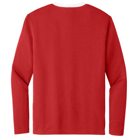 Sport-Tek ST100LS Competitor United Long Sleeve Crew - Deep Red/White