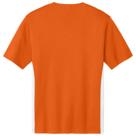 Sport-Tek ST101 Competitor United V-Neck - Deep Orange/White