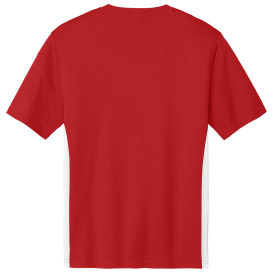 Sport-Tek ST101 Competitor United V-Neck - Deep Red/White
