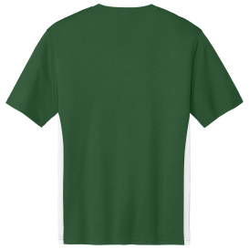 Sport-Tek ST101 Competitor United V-Neck - Forest Green/White