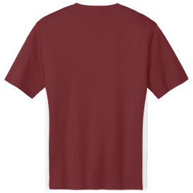 Sport-Tek ST101 Competitor United V-Neck - Maroon/White