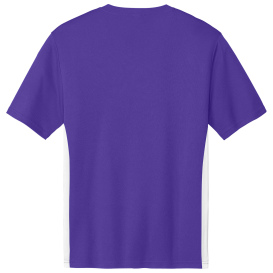 Sport-Tek ST101 Competitor United V-Neck - Purple/White