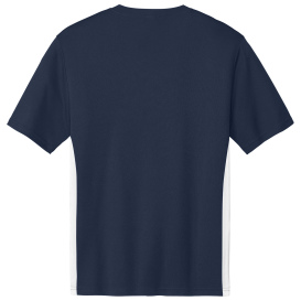Sport-Tek ST101 Competitor United V-Neck - True Navy/White