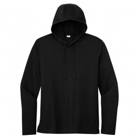 Sport-Tek ST406 PosiCharge Tri-Blend Wicking Long Sleeve Hoodie - Black ...