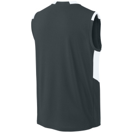 Sport-Tek ST441 Club Sleeveless V-Neck - Iron Gray/White