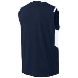 Sport-Tek ST441 Club Sleeveless V-Neck - True Navy/White
