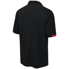 Sport-Tek ST444 Club Colorblock Polo - Black/Deep Red