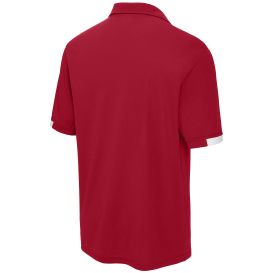 Sport-Tek ST444 Club Colorblock Polo - Deep Red/White