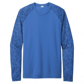 Sport-Tek ST460LS Long Sleeve Digi Camo Tee - True Royal