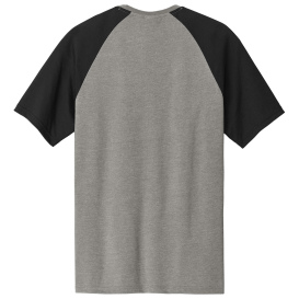 Sport-Tek ST6040 Halftime Raglan Tee - Black/Vintage Heather