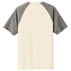 Sport-Tek ST6040 Halftime Raglan Tee - Vintage Heather/Ecru