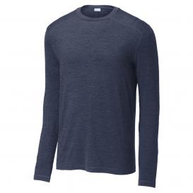Sport-Tek ST710 Exchange 1.5 Long Sleeve Crew Tee - Dark Denim Heather