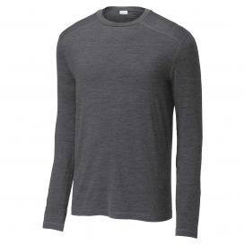 Sport-Tek ST710 Exchange 1.5 Long Sleeve Crew Tee - Graphite Heather