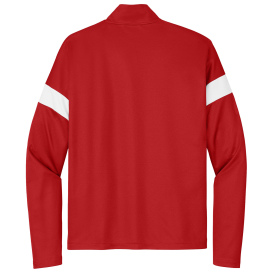 Sport-Tek ST800 Travel Full-Zip Jacket - Deep Red/White