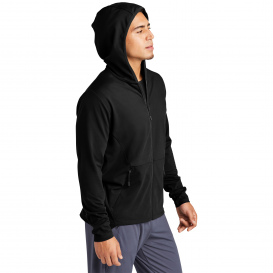 Sport-Tek ST870 Circuit Hooded Full-Zip - Deep Black