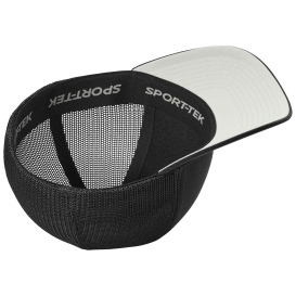 Sport-Tek STC60 Stretch-Tek Mesh Back Cap - Black/Black