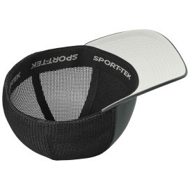 Sport-Tek STC60 Stretch-Tek Mesh Back Cap - Iron Gray/Black