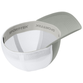 Sport-Tek STC60 Stretch-Tek Mesh Back Cap - Silver/White