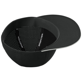 Sport-Tek STC64 Pro-Cut Stretch-Tek Cap - Black/Silver/Black