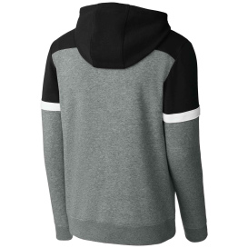 Sport-Tek STF205 Drive Fleece Colorblock Hoodie - Black/Vintage Heather