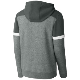 Sport-Tek STF205 Drive Fleece Colorblock Hoodie - Dark Smoke Gray/Vintage Heather