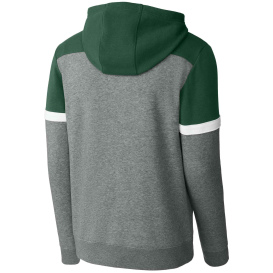 Sport-Tek STF205 Drive Fleece Colorblock Hoodie - Forest Green/Vintage Heather