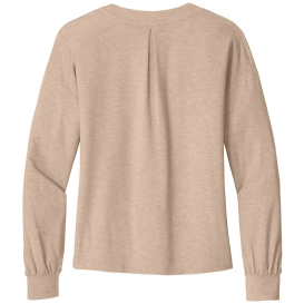 TravisMathew TM1LD009 Ladies Long Weekend V-Neck - Natural Heather